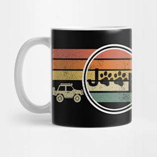 Vintage Jeep Nana Jeep Dog Paws Jeep Lover Retro Jeep Sunset Jeep Mug